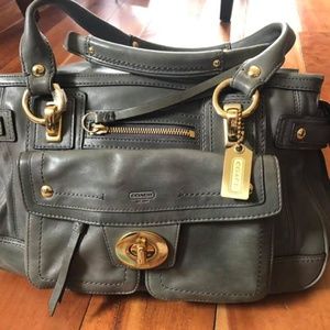 Authentic Rare Coach Titanic Gray Leather Handbag